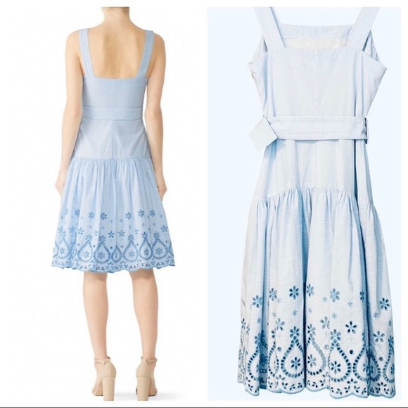 Draper James Embroidered Belted Dress 4 - Picture 3 of 12